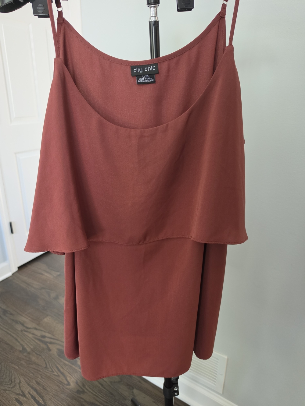 City Chic rust camisole layered top